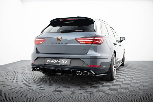 Heck Ansatz Diffusor V.3 passend für Seat Leon Cupra ST Mk3 FL