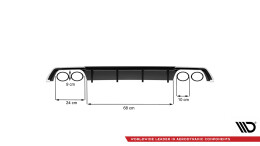 Heck Ansatz Diffusor V.3 passend für Seat Leon Cupra ST Mk3 FL