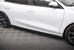 Street Pro Seitenschweller Ansatz Cup Leisten passend für Ford Focus ST / ST-Line Mk4 SCHWARZ