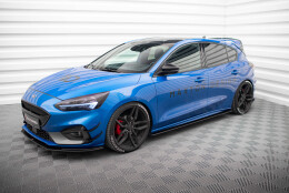 Street Pro Seitenschweller Ansatz Cup Leisten passend für Ford Focus ST / ST-Line Mk4 SCHWARZ