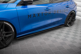 Street Pro Seitenschweller Ansatz Cup Leisten passend für Ford Focus ST / ST-Line Mk4 SCHWARZ
