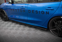 Street Pro Seitenschweller Ansatz Cup Leisten passend für Ford Focus ST / ST-Line Mk4 SCHWARZ