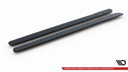 Street Pro Seitenschweller Ansatz Cup Leisten passend für Ford Focus ST / ST-Line Mk4 SCHWARZ