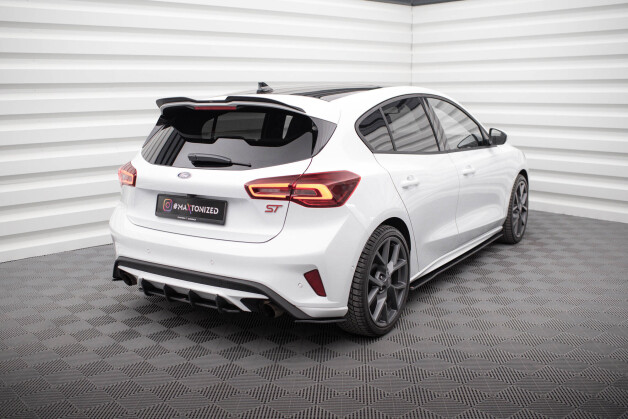 Street Pro Heck Ansatz Flaps Diffusor passend für Ford Focus ST Mk4 rot