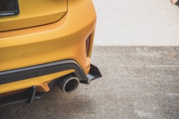 Street Pro Heck Ansatz Flaps Diffusor für Ford Focus ST Mk4 SCHWARZ+ HOCHGLANZ FLAPS