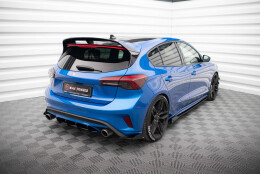 Street Pro Heck Ansatz Flaps Diffusor passend für Ford Focus ST Mk4 SCHWARZ+ HOCHGLANZ FLAPS