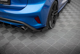 Street Pro Heck Ansatz Flaps Diffusor passend für Ford Focus ST Mk4 SCHWARZ+ HOCHGLANZ FLAPS