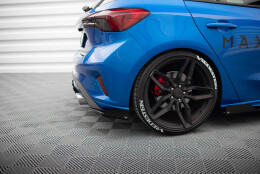 Street Pro Heck Ansatz Flaps Diffusor passend für Ford Focus ST Mk4 SCHWARZ+ HOCHGLANZ FLAPS