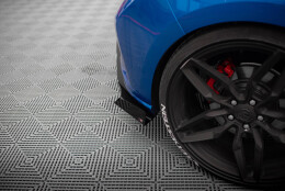 Street Pro Heck Ansatz Flaps Diffusor passend für Ford Focus ST Mk4 SCHWARZ+ HOCHGLANZ FLAPS