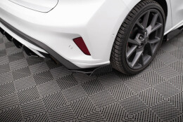 Street Pro Heck Ansatz Flaps passend für Ford Focus ST Mk4 schwarz Hochglanz
