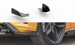 Heck Stoßstangen Flaps / Wings für Ford Focus ST Mk4 schwarz Hochglanz