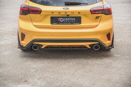 Heck Stoßstangen Flaps / Wings für Ford Focus ST Mk4 schwarz Hochglanz