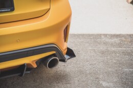 Heck Stoßstangen Flaps / Wings für Ford Focus ST Mk4 schwarz Hochglanz