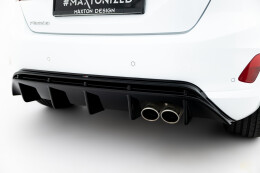 Heck Ansatz Diffusor V.2 passend für Ford FIesta Mk8 ST schwarz Hochglanz