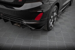 Heck Ansatz Flaps Diffusor V.2 für Ford FIesta Mk8 ST schwarz Hochglanz