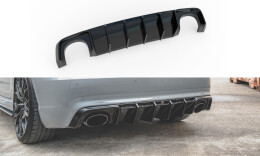 Heck Ansatz Diffusor passend für Audi RS3 8V Sportback schwarz Hochglanz