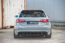 Heck Ansatz Diffusor passend für Audi RS3 8V Sportback schwarz Hochglanz
