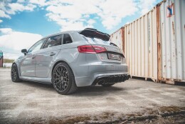 Heck Ansatz Diffusor passend für Audi RS3 8V Sportback schwarz Hochglanz