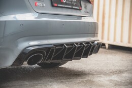 Heck Ansatz Diffusor passend für Audi RS3 8V Sportback schwarz Hochglanz