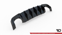 Heck Ansatz Diffusor passend für Audi RS3 8V Sportback schwarz Hochglanz