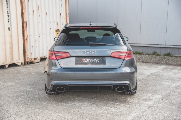 Street+ Heck Ansatz Flaps V.1 passend für Audi RS3 8V Sportback schwarz Hochglanz