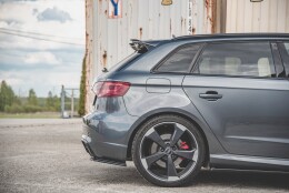 Heck Ansatz Flaps Diffusor V.1 passend für Audi RS3 8V Sportback schwarz Hochglanz