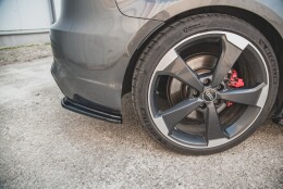 Heck Ansatz Flaps Diffusor V.1 passend für Audi RS3 8V Sportback schwarz Hochglanz