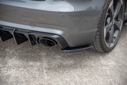 Heck Ansatz Flaps Diffusor V.2 für Audi RS3 8V Sportback schwarz Hochglanz