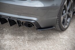 Heck Ansatz Flaps Diffusor V.2 passend für Audi RS3 8V Sportback schwarz Hochglanz