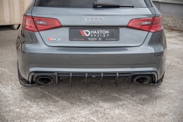 Heck Ansatz Flaps Diffusor V.2 passend für Audi RS3 8V Sportback schwarz Hochglanz