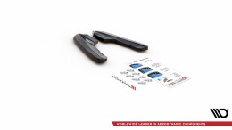 Heck Ansatz Flaps Diffusor V.2 passend für Audi RS3 8V Sportback schwarz Hochglanz