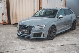 Street Pro Cup Spoilerlippe Front Ansatz passend für Audi RS3 8V Sportback SCHWARZ