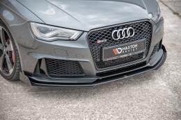 Street Pro Cup Spoilerlippe Front Ansatz für Audi RS3 8V Sportback ROT+ HOCHGLANZ FLAPS