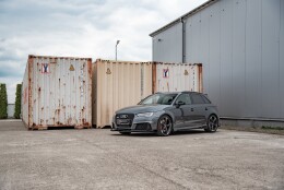 Front Stoßstange Flaps passend für Audi RS3 8V Sportback schwarz Hochglanz
