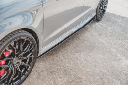 Street Pro Seitenschweller Ansatz Cup Leisten für Audi RS3 8V Sportback SCHWARZ