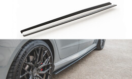 Street Pro Seitenschweller Ansatz Cup Leisten passend für Audi RS3 8V Sportback SCHWARZ