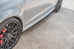 Street Pro Seitenschweller Ansatz Cup Leisten passend für Audi RS3 8V Sportback SCHWARZ
