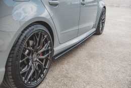 Street Pro Seitenschweller Ansatz Cup Leisten passend für Audi RS3 8V Sportback SCHWARZ