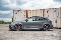 Seiten Schweller Street Pro Flaps für Audi RS3 8V Sportback schwarz Hochglanz