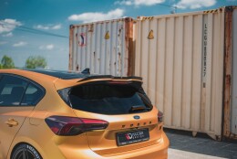 Heck Spoiler Aufsatz Abrisskante passend für V2 Ford Focus Hatchback ST Mk4 schwarz Hochglanz