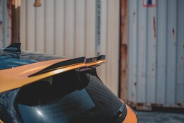 Heck Spoiler Aufsatz Abrisskante passend für V2 Ford Focus Hatchback ST Mk4 schwarz Hochglanz