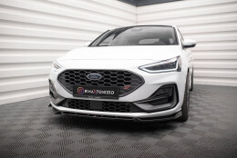 Cup Spoilerlippe Front Ansatz V.7 passend für Ford Focus ST / ST-Line Mk4 Facelift schwarz Hochglanz