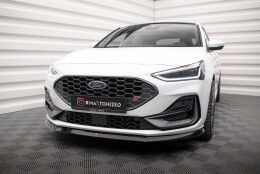 Cup Spoilerlippe Front Ansatz V.8 passend für Ford Focus ST / ST-Line Mk4 Facelift schwarz Hochglanz