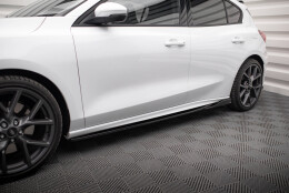 Seitenschweller Ansatz Cup Leisten V.4 passend für Ford Focus ST / ST-Line Mk4 Facelift schwarz Hochglanz