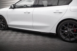 Seitenschweller Ansatz Cup Leisten V.4 passend für Ford Focus ST / ST-Line Mk4 Facelift schwarz Hochglanz