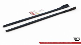 Seitenschweller Ansatz Cup Leisten V.4 passend für Ford Focus ST / ST-Line Mk4 Facelift schwarz Hochglanz