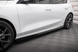 Seitenschweller Ansatz Cup Leisten V.5 passend für Ford Focus ST / ST-Line Mk4 Facelift schwarz Hochglanz