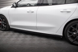 Seitenschweller Ansatz Cup Leisten V.5 passend für Ford Focus ST / ST-Line Mk4 Facelift schwarz Hochglanz