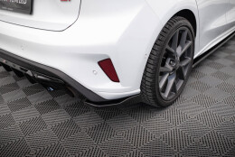 Heck Ansatz Flaps Diffusor V.2 passend für Ford Focus Hatchback ST Mk4 schwarz Hochglanz