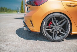 Heck Ansatz Flaps Diffusor V.2 passend für Ford Focus Hatchback ST Mk4 schwarz Hochglanz